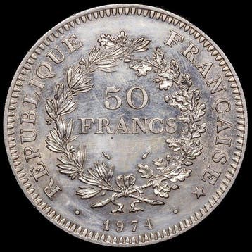 Frankrijk. 50 Francs 1974 Hercule. Avers de la 20 Francs