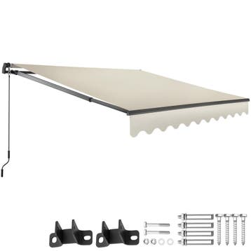 tectake Zonnescherm Ornella met wandhouder - 250 x 200 cm, b, Tuin en Terras, Verzenden, Nieuw