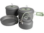 Bo-Camp - Pannenset Explorer - 4-Delig - Hard anodized, Caravans en Kamperen, Kampeeraccessoires, Verzenden, Zo goed als nieuw