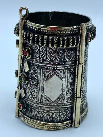 Argent - Bracelet - Bracelet manchette Old Hazara, 163 g