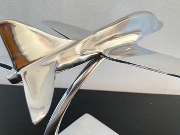 Modelvliegtuig - Gepolijst staal chrome - Britse jet B.A.E.