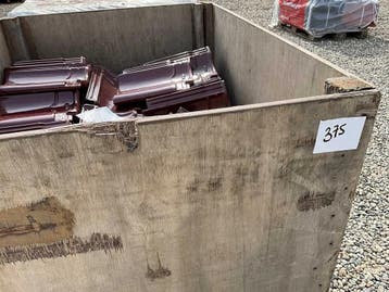 Lot dakpannen 350st rood gelakt incl 2 pallet (Diverse), Doe-het-zelf en Bouw, Dakpannen en Dakbedekking, Ophalen of Verzenden