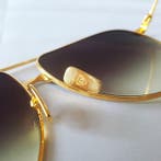 Dita - TITANIUM - Aviator - Gold - Premium - Hand Made - New, Nieuw