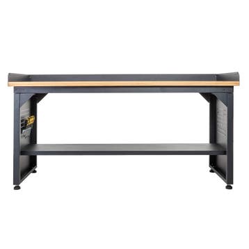 Datona Werkbank met bamboe werkblad en legbord - 200 cm -, Ophalen of Verzenden