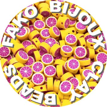 Fako Bijoux - Klei Kralen Grapefruit - Figuurkralen -, Hobby en Vrije tijd, Verzenden, Nieuw