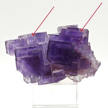 Fabuleuse fluorite violette intense avec des fantômes