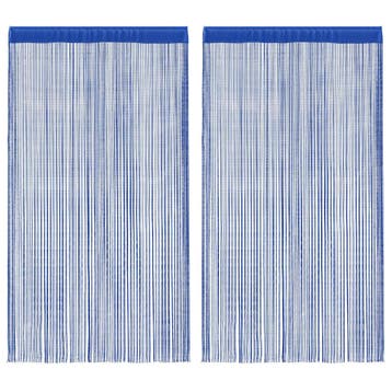 vidaXL Draadgordijnen 100x250 cm blauw 2 st, Huis en Inrichting, Verzenden, Nieuw