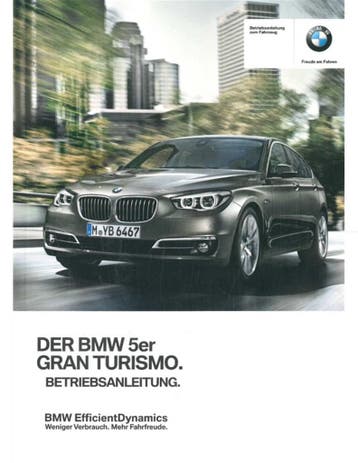 2015 BMW 5 SERIE GRAN TURISMO INSTRUCTIEBOEKJE DUITS