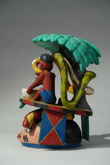 Een houten masker - Gelede - Yoruba - Benin (Zonder