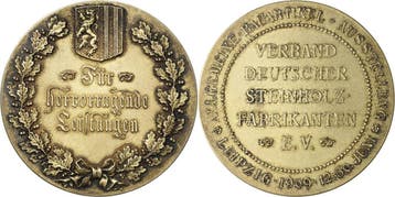 Vergoudete zilver medaille 1909 Leipzig, Verzenden