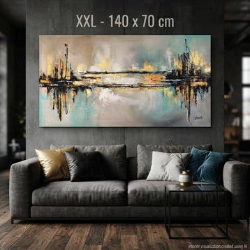 Monika Spiewak - Abstract - Oil Painting Stretched On The