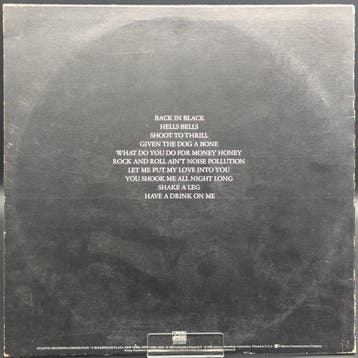 AC/DC - Back in Black - Vinylplaat - 1ste stereo persing -, Nieuw in verpakking