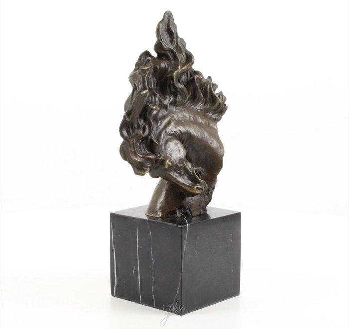 Beeld, Paardenhoofd 30 cm / 4.2 kg - 30 cm - Brons, Antiek en Kunst, Curiosa en Brocante