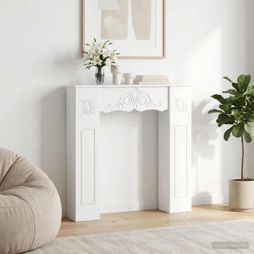 vidaXL Haardombouw Wit 102 x 20 x 102 cm Bewerkt hout, Verzenden, Nieuw