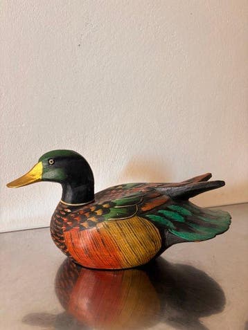 Lokeend - Hand-Carved Wooden Mallard Duck – Folk Art