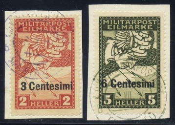 Frioul - Occupation autrichienne 1918 - Non émis, 4 valeurs