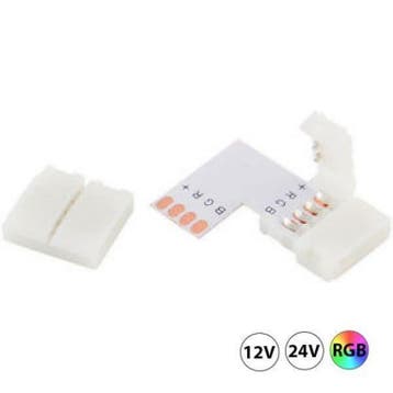 LED Strip RGB click hoek connector 90 graden soldeervrij 10, Verzenden, Nieuw