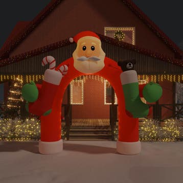vidaXL Kerstboog opblaasbaar met LEDs 320 cm, Diversen, Verzenden, Nieuw