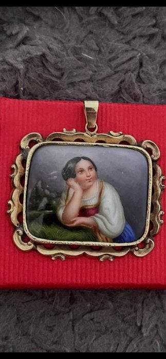 Pendentif - 14 carats Or jaune - Pendentif datant denviron