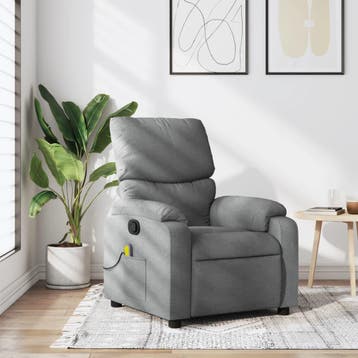 vidaXL Massagestoel met lichtgrijze stof, Verzenden, Nieuw