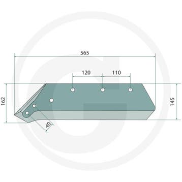 Schaar rechts - passend voor: kverneland, nr. 6, 8, 9 frå.., Zakelijke goederen, Landbouw | Werktuigen, Ophalen of Verzenden