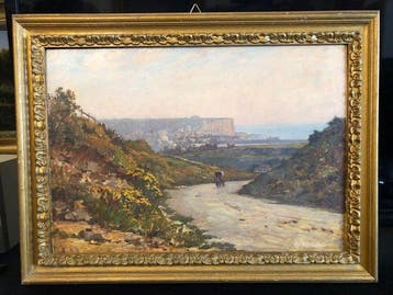 Raffaello Sernesi (1838-1866), Toegeschreven aan - Paesaggio, Antiek en Kunst