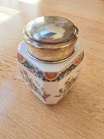 Theeservies - Biscuit porselein - Franse Theebus met zilver