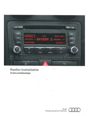 2010 AUDI RADIO INSTRUCTIEBOEKJE NEDERLANDS