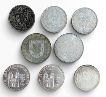 Portugal. 20 + 50 + 500 Escudos 1966-1996 (8 moedas) 108