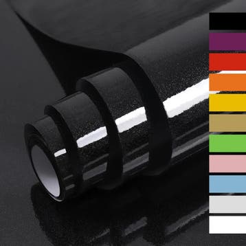 Zwarte Glitterfolie 6m | Retour Deal | 29% korting!, Verzenden, Zwart, Glitter