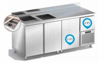 Bar-/Cocktailstation | RVS | 2 Gekoelde + 2 Neutrale, Zakelijke goederen, Verzenden, Nieuw in verpakking