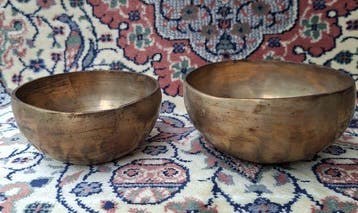 Boeddhistische objecten (4) - Gepatineerd brons - Tweede, Antiek en Kunst