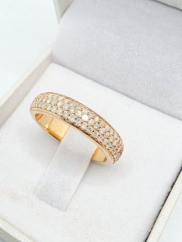 Zonder minimumprijs - Ring Zilver - 1.22ct. tw. Diamant, Nieuw