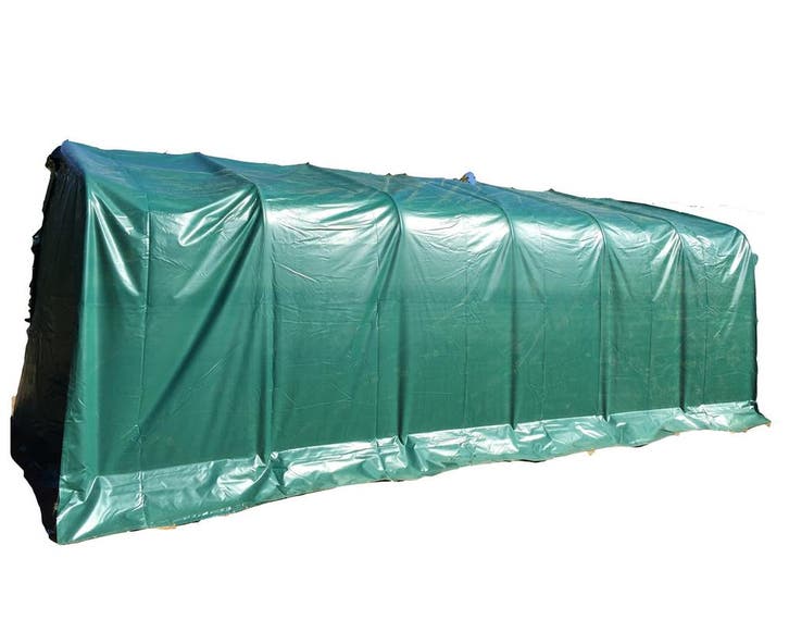 Ambisphere | Carport 3,30 x 7,20m PVC DONKERGROEN, Tuin en Terras, Partytenten, Partytent, Nieuw