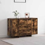 vidaXL Dressoir met lade Rook Eiken 120 x 41 x 75 cm Bewerkt, Verzenden