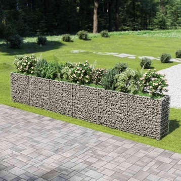 vidaXL Gabion plantenbak verhoogd 540x50x100 cm, Verzenden