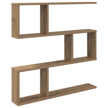 vidaXL Wandplank Artisanaal eiken 80 x 12 x 79,5 cm Bewerkt, Verzenden