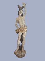 Karl Storr - München - Snijwerk, farbige Holzfigur Heiliger