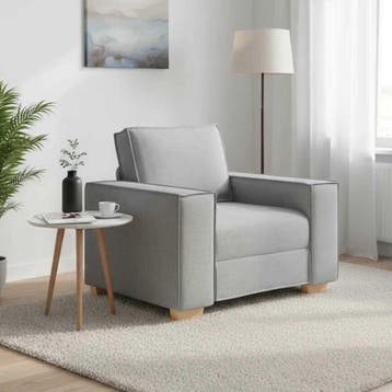 vidaXL Sofa Stoel Wolk Grijs 100x78x84 cm Stof, Huis en Inrichting, Verzenden, Nieuw