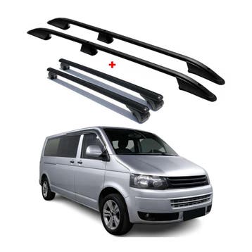 Aluminium Dakrails Zwart voor Volkswagen Transporter T5 / T5, Ophalen of Verzenden