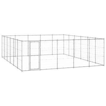 vidaXL Hondenkennel 36,3 m² gegalvaniseerd staal, Verzenden, Nieuw