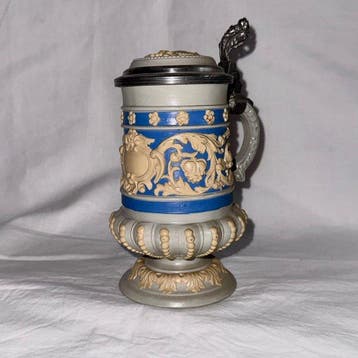 Villeroy & Boch, Mettlach - Bierpul - 1184 - Steengoed, Tin, Antiek en Kunst