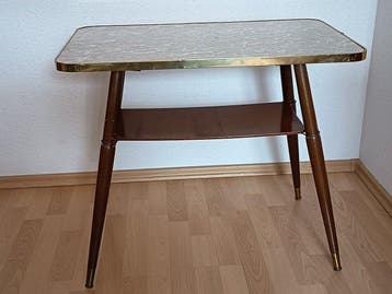 Bijzettafel - Hout - Mid-Century Bijzettafel – houten poten