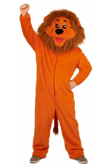 KIMU® Mascotte Kostuum Oranje Leeuw Groot Pak S M L XL Leeuw, Ophalen of Verzenden, Nieuw