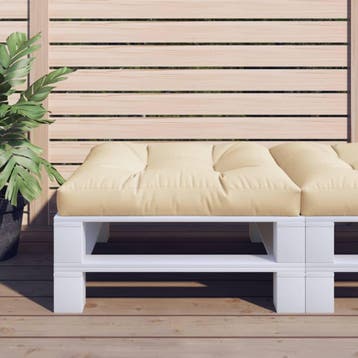 vidaXL Palletkussen 70x70x12 cm beige, Verzenden