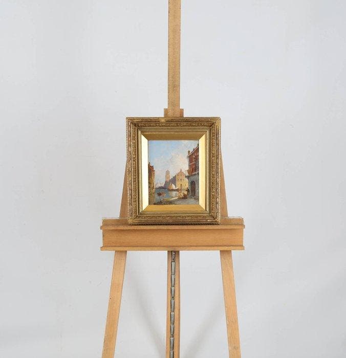 Pieter Cornelis Dommershuijzen (1834-1912) - Delfzijl,, Antiquités & Art, Art | Peinture | Classique