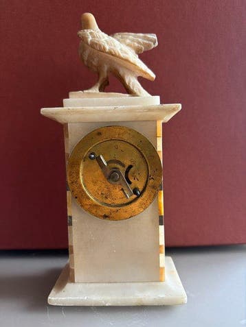 Pendule - Marmer, Albast - 1940-1950, Antiek en Kunst