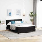 vidaXL Boxspring bed met hoofdeinde Zwart 190 x 140 cm, Verzenden, Nieuw