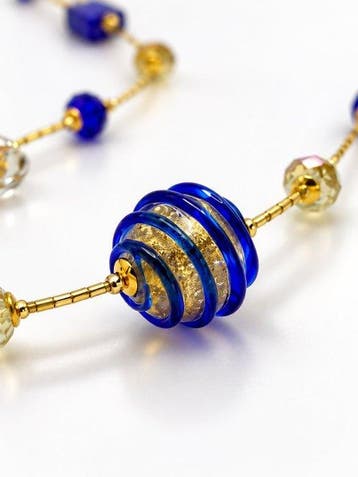 24 carats - verre de Murano, Or jaune - Collier - verre de