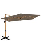 Zweefparasol Pisogne 300x300cm – Premium parasol - houtlook, Verzenden, Nieuw